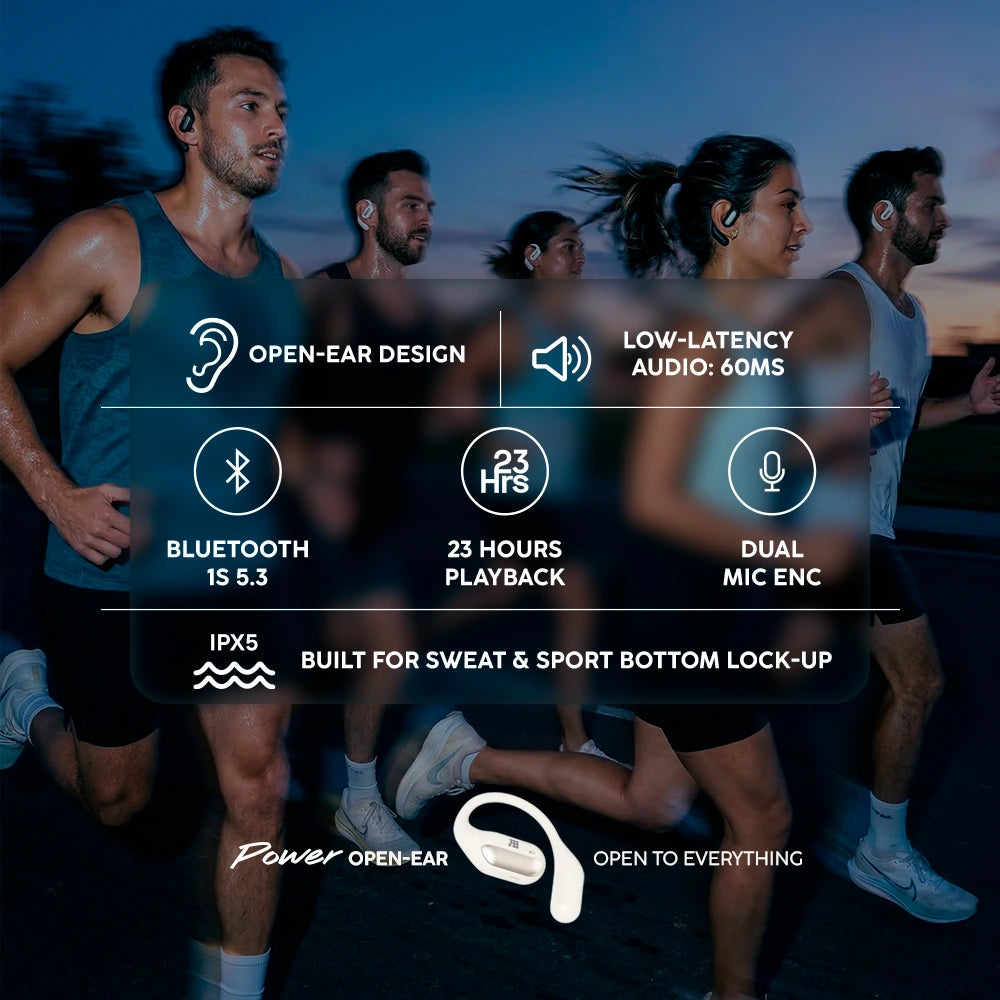 Cubitt Power Open-Ear Earbuds #color_Obsidian Black