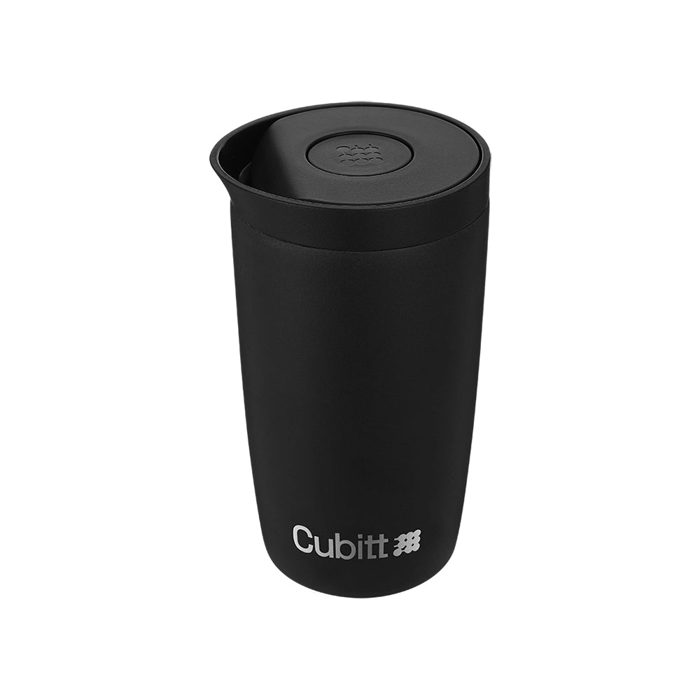 Cubitt Travel Mug: 12-Hr Cold, 6-Hr Hot Stainless Steel Obsidian Black