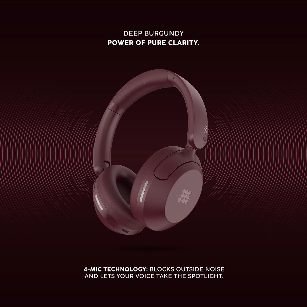 Cubitt Power Headphones #color_deep burgundy